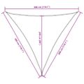 vidaXL Tieniaca plachta, oxford, trojuholníková 3,6x3,6x3,6m červená