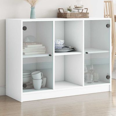 vidaXL Komoda, biela 102x37x75,5 cm, kompozitné drevo