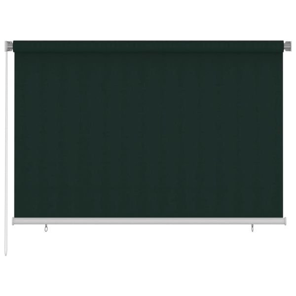 vidaXL Vonkajšia zatemňovacia roleta 220x140 cm tmavozelená HDPE