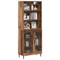 vidaXL Highboard 2 ks Staré drevo 69,5 x 32,5 x 180 cm
