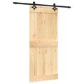 vidaXL Posuvné dvere 90 x 210 cm Masívne borovicové drevo (neupravené)