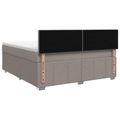 vidaXL Posteľ boxspring s matracom Sivohnedá 160 x 200 cm Látka