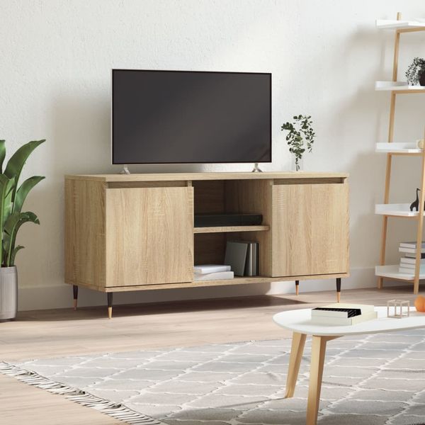 vidaXL TV skrinka dub sonoma 104x35x50 cm kompozitné drevo