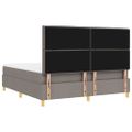 vidaXL LED box s pružinami Sivohnedá 180 x 200 cm látka