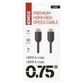 HDMI 2.0 high speed kábel A vidlica – A vidlica 0,75m