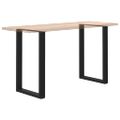 vidaXL Nohy barového stola v tvare U, 2 ks, čierne, 60 x (90-91) cm, oceľové