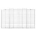 vidaXL Oblúkový gabionový kôš 6 ks 400x50x220/240cm pozinkované železo