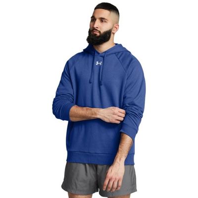 Mikina UA Rival Fleece Hoodie Blue - Under Armour, veľkosť L, veľkosť oblečenia L