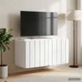vidaXL Nástenná TV skrinka 59,5 x 31 x 30 cm Biela Kompozitné drevo