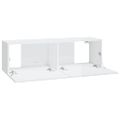 vidaXL Nástenné TV skrinky 2 ks lesklé biele 100x30x30cm sprac. drevo