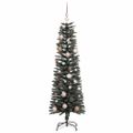 vidaXL Umelý vianočný stromček Zelená 150 cm PVC, plast a oceľ