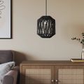 vidaXL Tienidlo na lampu čierne Ø23x28 cm železo a papier