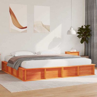 vidaXL Rám postele Včelí hnedý 180 x 200 cm Masívne borovicové drevo