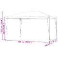 vidaXL Párty stan 400 x 300 x 255 cm Červená PE a oceľ