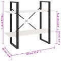 vidaXL Knižnica s 2 policami biela 80x30x70 cm masívna borovica