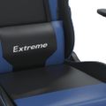 vidaXL Herná stolička čierna a modrá umelá koža