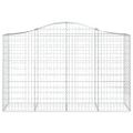 vidaXL Oblúkové gabionové koše 12 ks 200x50x120/140 cm pozink. železo