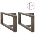 vidaXL Nohy konferenčného stolíka v tvare T, 2 ks, čierne, 60x25x(30-31) cm, oceľové
