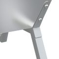 vidaXL Podnos na grilovanie strieborný 118x42x31 cm nehrdzavejúca oceľ