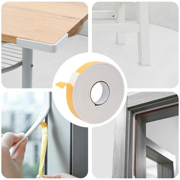 vidaXL Samolepiaca penová páska 20 pcs Biela 40mm x 5m CR Pena