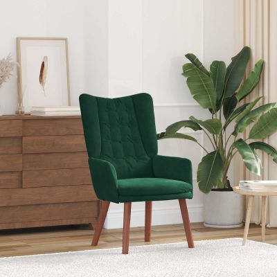 vidaXL kreslo Tmavozelená 63 x 67 x 94 cm Zamat