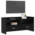 vidaXL TV skrinka 100 x 33 x 47 cm Čierny dub Kompozitné drevo