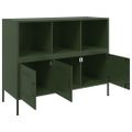 vidaXL Komoda olivovozelená 100,5x39x79 cm oceľ