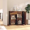 vidaXL Komoda hnedý dub 80x36x75 cm spracované drevo