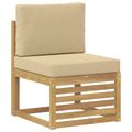 vidaXL Záhradná súprava gaučov 7 ks Biela a béžová Polyester