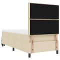 vidaXL Posteľ s pružinovým rámom s vankúšom Krémová 100 x 200 cm látka
