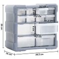 vidaXL Organizéry s 12 zásuvkami 2 ks 26,5x16x26 cm