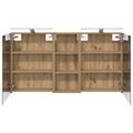 vidaXL Set kabinetov do kúpeľne 3 ks 130 x 14,5 x 70 cm