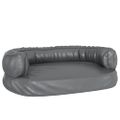 vidaXL Ergonomický penový matrac pre psa sivý 60x42 cm umelá koža