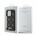 Puzdro Guess na iPhone 16 Pro 6,3" pevné čierne GUHMP16LPGPYSK Peony Script MagSafe