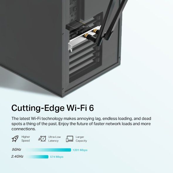 Sieťová karta TP-Link Archer TX20E AX1800 WiFi 6, PCI-e, Bluetooth, odnímateľná anténa