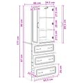 vidaXL Sada skríň 2 ks 66 x 34,5 x 87 cm Kompozitné drevo Dymový dub