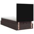 vidaXL Polohovací postel s matrací Tmavohnedá 80 x 200 cm Látka