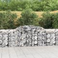 vidaXL Oblúkové gabionové koše 4 ks 300x50x80/100cm pozinkované železo