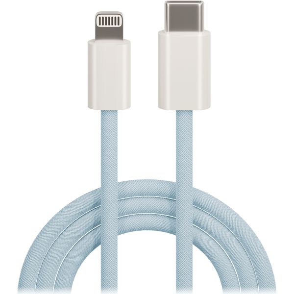 Kábel Maxlife MXUC-06 USB-C - Lightning 1,0 m 20W modrý nylon