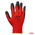 Ochranné rukavice polyesterové, potiahnuté latexom, veľkosť 10 (2 páry), trieda 2121X – AMiO-04637
