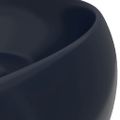 vidaXL Luxusné umývadlo, okrúhle, matné tmavomodré 40x15 cm, keramika