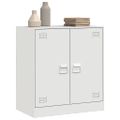 vidaXL Komoda biela 67x39x73 cm oceľová