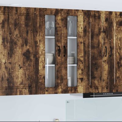 vidaXL Dvierka na umývačku Kalmar Dymová dub 60 x 31 x 100 cm