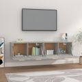 vidaXL Nástenné skrinky 2ks betónovosivé 80x35x36,5cm spracované drevo