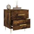 vidaXL Nočné stolíky 2 ks dymový dub 40x35x47,5 cm kompozitné drevo