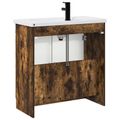 vidaXL Sada kúpeľňového nábytku Dymový dub 56 x 37,5 x 81 cm
