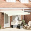 vidaXL Rám markízy Krémová 400 x 200 cm Polyester s PU povrchom