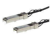 Startech Cisco SFP-H10GB-CU0-5M Compatible 0.5m 10G SFP+ to SFP+ Direct Attach Cable Twinax, 10GbE SFP+ Copper DAC 10Gbps Low Power Passive Transceiver Module DAC Firepower ASR9000 - Lifetime Warranty (SFPH10GBC05M) - Kábel 10GBase pre priame pripojenie - SFP+ s jazýčkom do SFP+ s jazýčkom - 50 cm - diaxiálny - SFF-8431/SFF-8432 - pasívny - čierna