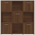 vidaXL Knižnica hnedý dub 90x30x90 cm spracované drevo