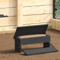 vidaXL Krmítko s pedálom pre kura Čierna 48,5 x 39,5 x 19 cm 5 kg